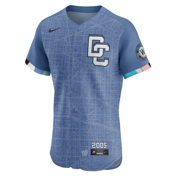 Dylan Crews Washington Nationals Nike 2025 City Connect Elite Player Jersey - Blue - Image 2