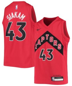 Alternative view of Pascal Siakam Toronto Raptors Nike Youth Swingman Jersey - Icon Edition - Red/White