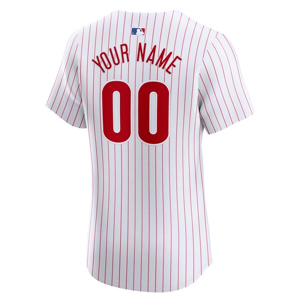 Philadelphia Phillies Nike Home Elite Custom Jersey - White - Image 3