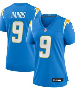 Alternative view of Tre Harris Los Angeles Chargers Nike Women's Team Game Jersey -  Powder Blue