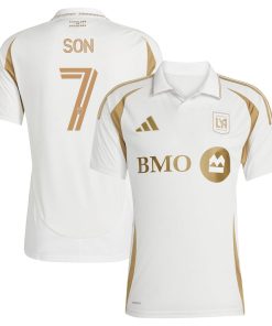 Son Heung-Min LAFC adidas Youth 2025 Secondary Replica Player Jersey - White