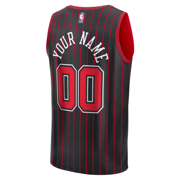 Chicago Bulls Youth Fastbreak Custom Jersey - Statement Edition - Black - Image 3