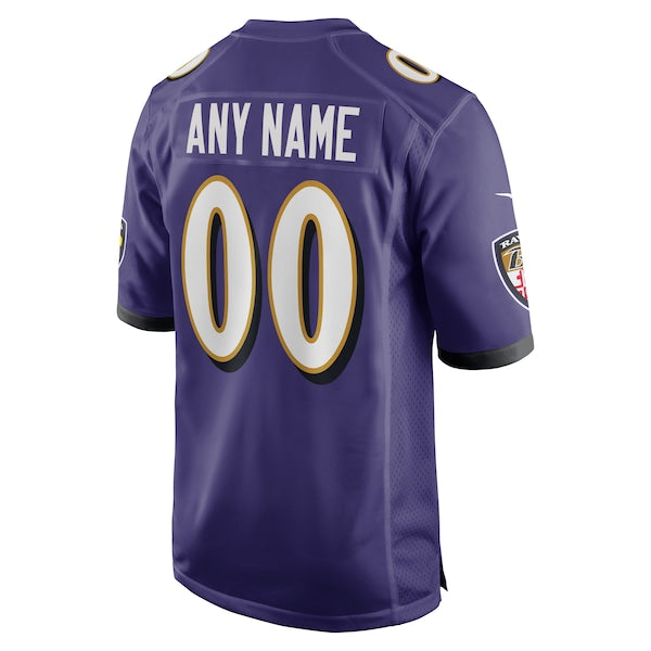 Youth's Baltimore Ravens Nike Custom Game Jersey - Purple - Image 3