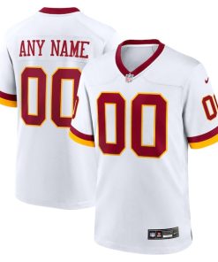 Men's Nike Washington Commanders Game Super Bowl Era Custom Jersey- White/Burgundy