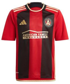 Alternative view of Atlanta United FC adidas Youth 2024 The 17s' Kit Replica Custom Jersey - Black