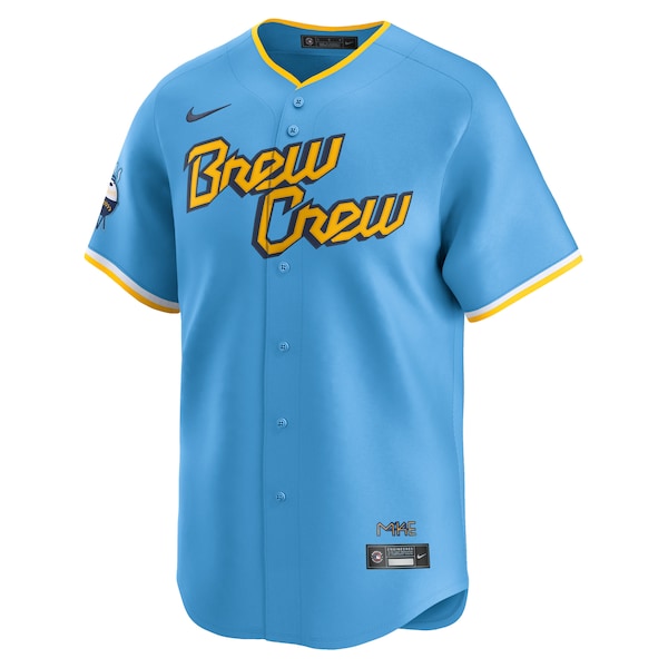 Willy Adames Milwaukee Brewers Nike City Connect Limited Player Jersey - Powder Blue - Image 2