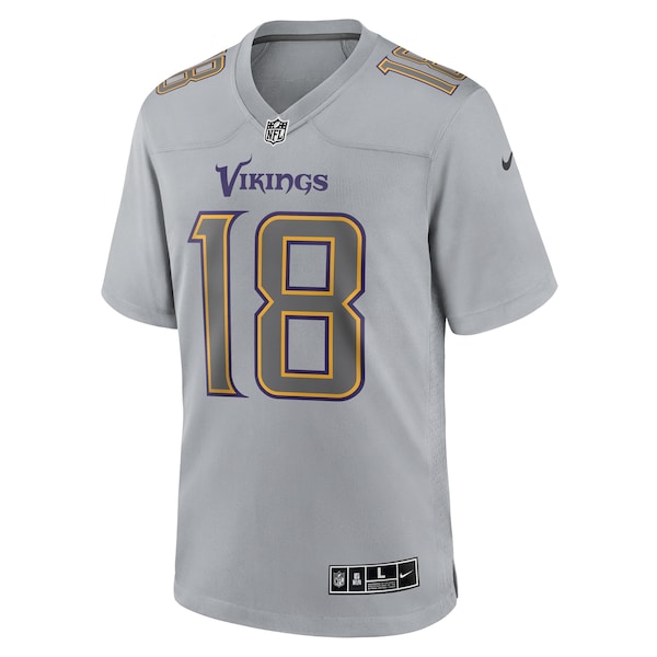 Justin Jefferson Minnesota Vikings Nike Atmosphere Fashion Game Jersey - Gray - Image 2