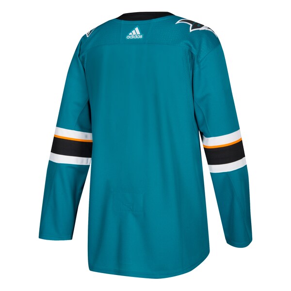 San Jose Sharks adidas Home Authentic Blank Jersey - Teal - Image 3