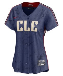 Alternative view of Jos¨¦ Ram¨ªrez Cleveland Guardians Nike Women's 2024 City Connect Limited Jersey - Navy