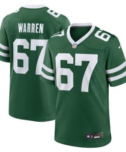 Alternative view of Carter Warren New York Jets Nike Team Game Jersey - Legacy Green