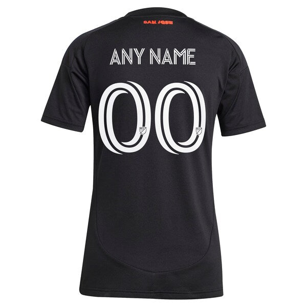 San Jose Earthquakes adidas Women's 2025 Headliner Replica Custom Jersey - Black - Image 3