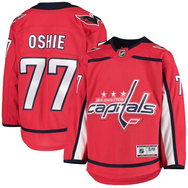 TJ Oshie Washington Capitals Youth Home Premier Player Jersey - Red/Navy - Image 2