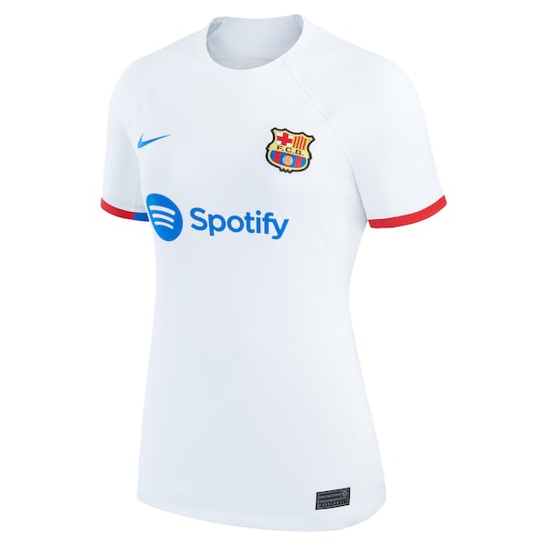 Gavi Barcelona Nike Women's 2023/24 Away Stadium Replica Player Jersey - White - Image 2