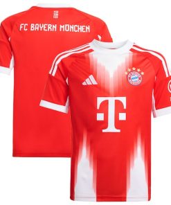 Bayern Munich adidas Youth 2025/26 Home Replica Jersey - Red