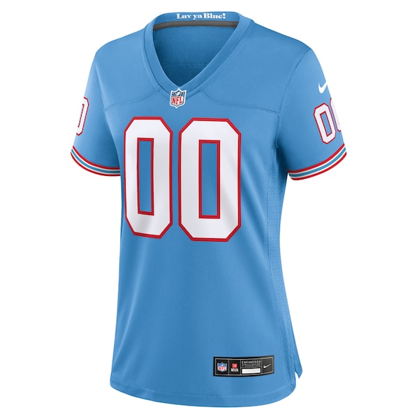 Tennessee Titans Nike Women's Oilers Throwback Custom Game Jersey - Light Blue - Image 2