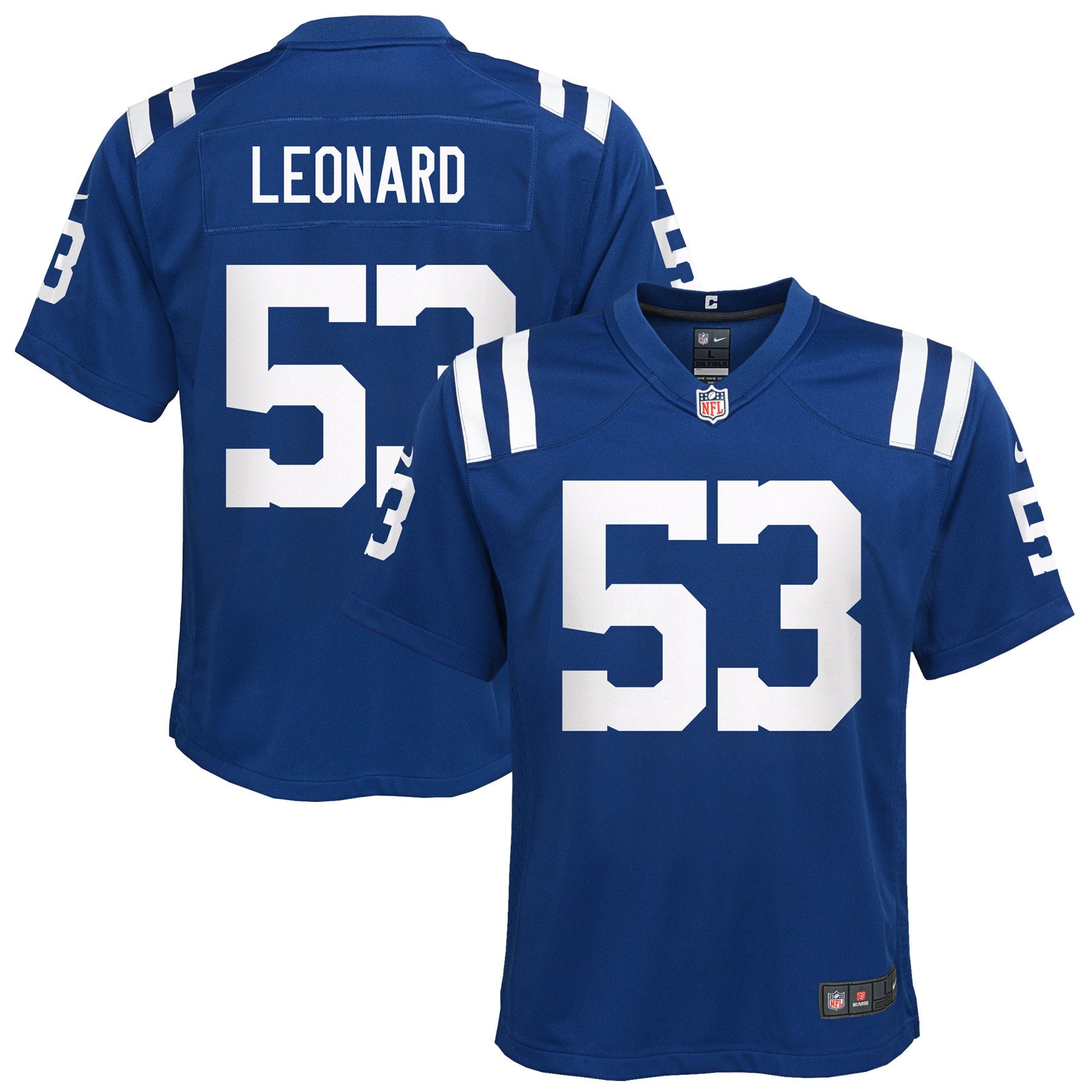 Shaquille Leonard Indianapolis Colts Nike Youth Game Jersey - Blue/Royal - Image 6