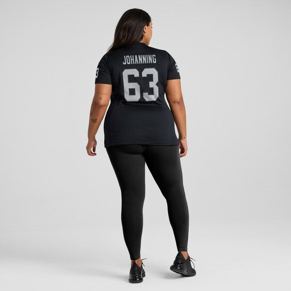Jake Johanning Las Vegas Raiders Nike Women's Game Jersey - Black - Image 4