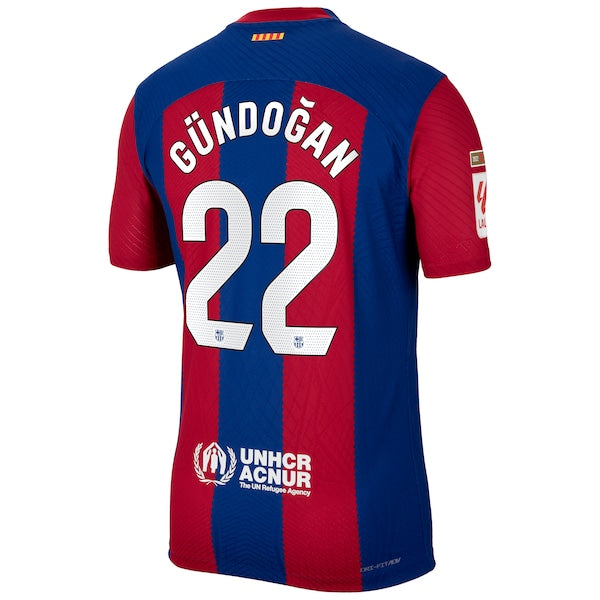 Ilkay G¨¹ndogan Barcelona Nike 2023/24 Home Match Authentic Player Jersey - Royal/Aqua/White - Image 4