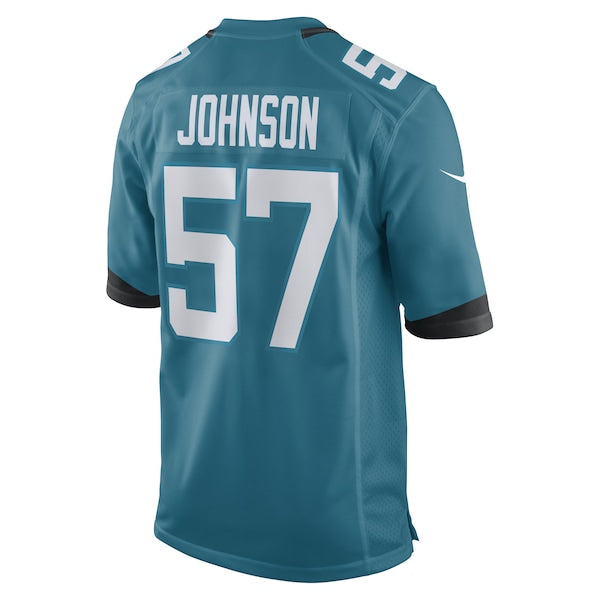 Caleb Johnson Jacksonville Jaguars Nike Game Player Jersey - Teal - Image 3