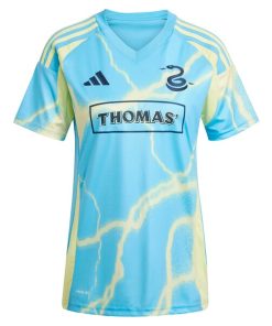 Alternative view of Philadelphia Union adidas Women's 2025 The Voltage Kit Replica Custom Jersey - Blue