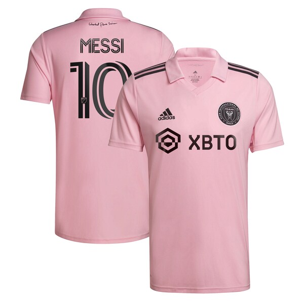 Lionel Messi Inter Miami CF adidas 2024 The Heart Beat Kit Replica Jersey - Pink/Black - Image 2