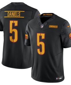 Alternative view of Jayden Daniels Washington Commanders Nike Vapor F.U.S.E. Limited Super Bowl Era Jersey - White/Black/Burgundy