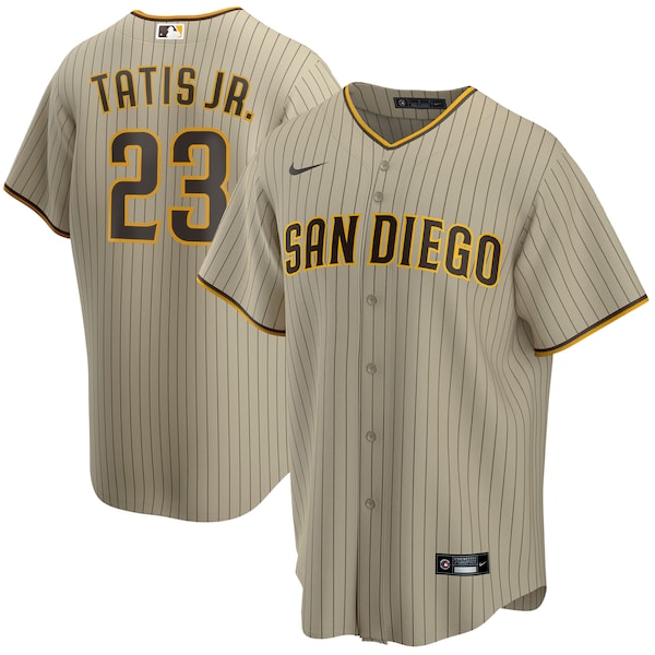 Fernando Tatis Jr. San Diego Padres Nike Alternate Replica Player Jersey - Tan/Brown/White - Image 6