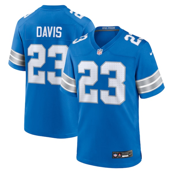Carlton Davis Detroit Lions Nike Team Game Jersey - Blue - Image 2