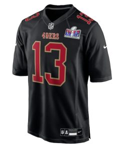 Alternative view of Brock Purdy San Francisco 49ers Nike Super Bowl LVIII Carbon Fashion Game Player Jersey - Black