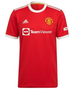 Alternative view of Manchester United adidas 2021/22 Home Replica Jersey - Red