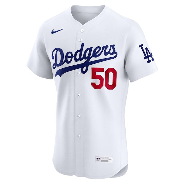 Mookie Betts Los Angeles Dodgers Nike Home Elite Player Jersey - White - Image 2