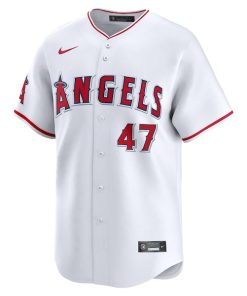Alternative view of Griffin Canning Los Angeles Angels Nike Home Limited Player Jersey - White