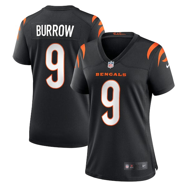 Joe Burrow Cincinnati Bengals Women's Nike Player Game Jersey - Black/Orange - Image 2