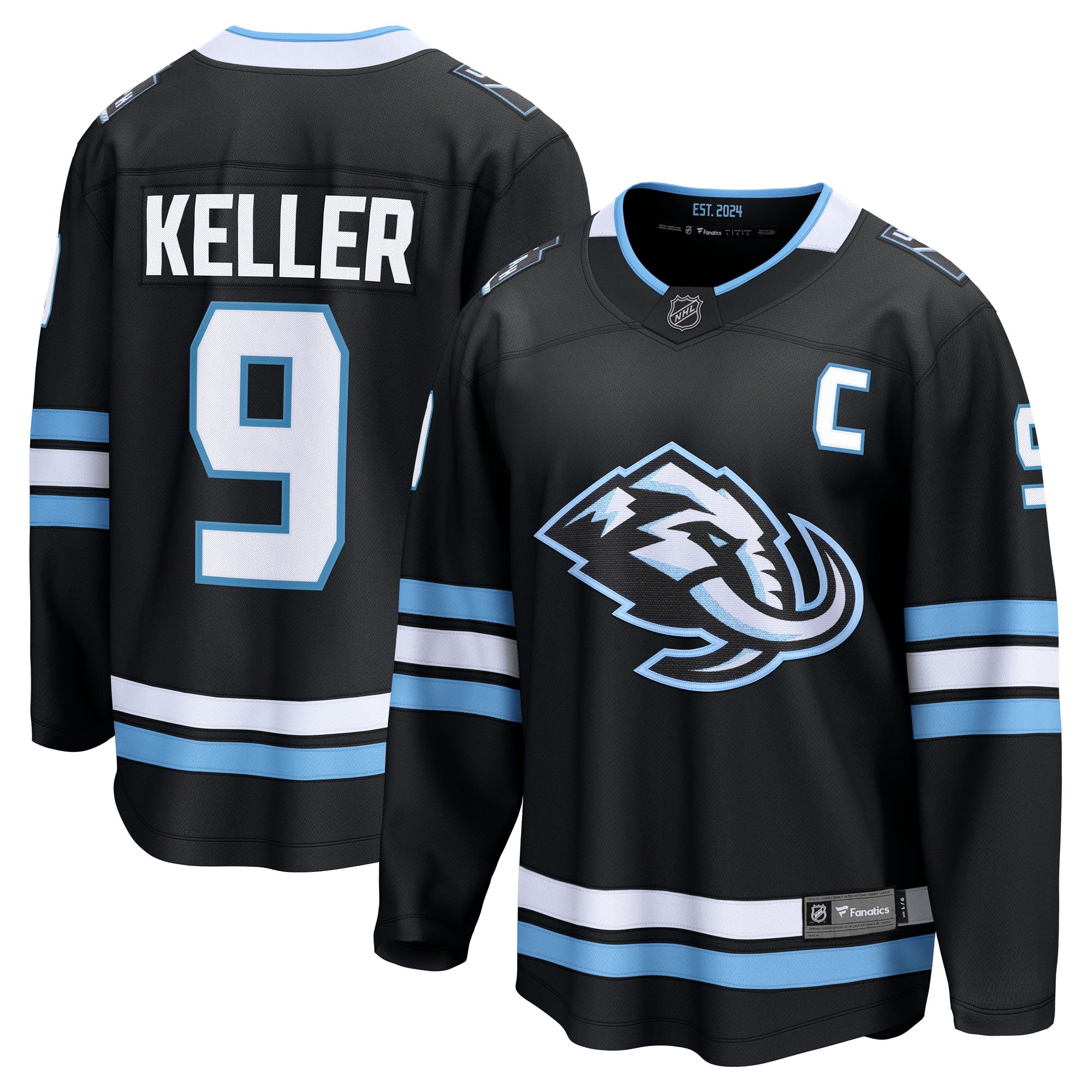 Clayton Keller Utah Mammoth Away Breakaway Player Jersey - White/Black - Image 6