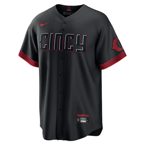 Cincinnati Reds Nike 2023 City Connect Replica Jersey - Black - Image 3