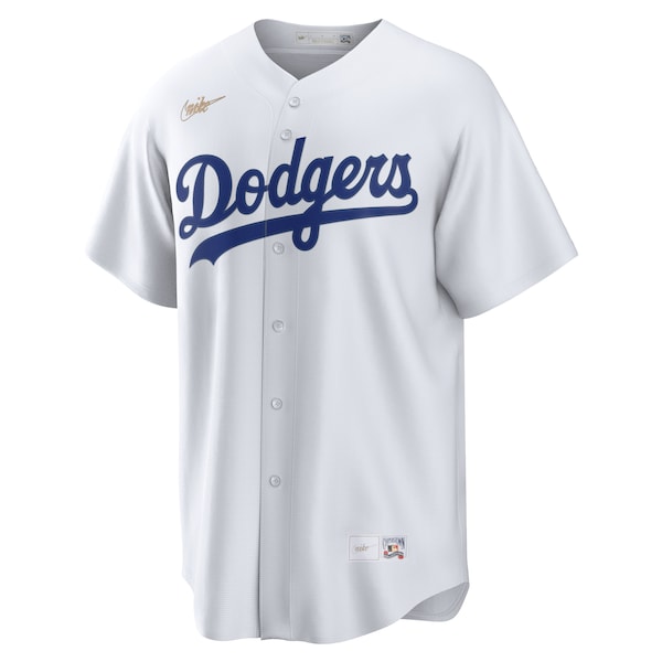 Jackie Robinson Brooklyn Dodgers Nike Home Cooperstown Collection Player Jersey - White - Image 2