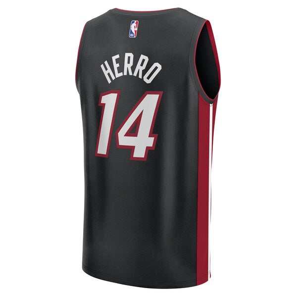 Tyler Herro Miami Heat Fast Break Replica Player Jersey - Black - Icon Edition - Image 3