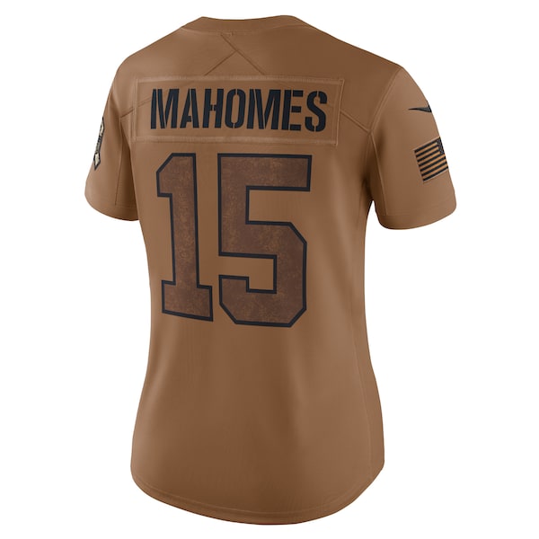 Patrick Mahomes Kansas City Chiefs Nike Women's 2023 Salute To Service Limited Jersey - Brown - Image 3