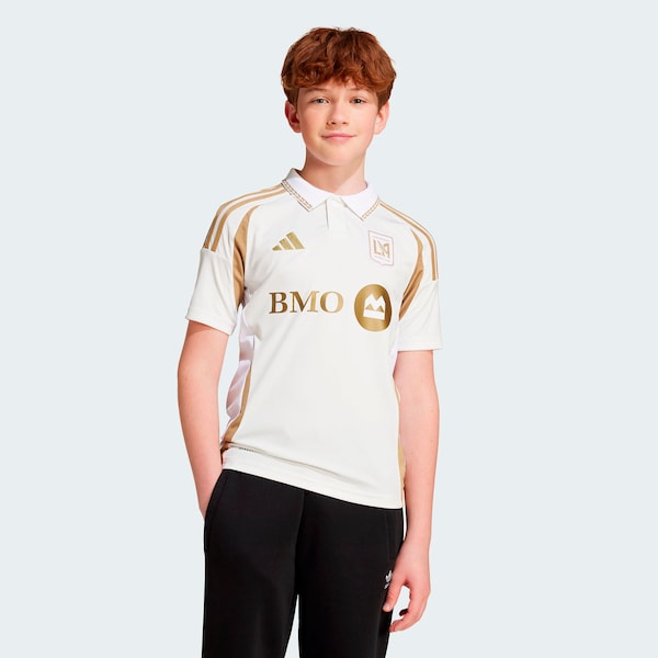 LAFC adidas Youth 2025 Secondary Replica Jersey - White - Image 4