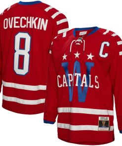 Alternative view of Alexander Ovechkin Washington Capitals Captain Patch 2015 Winter Classic Blue Line Player Jersey - Red