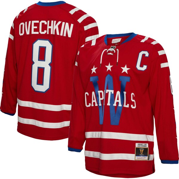 Alexander Ovechkin Washington Capitals Captain Patch 2015 Winter Classic Blue Line Player Jersey - Red - Image 2
