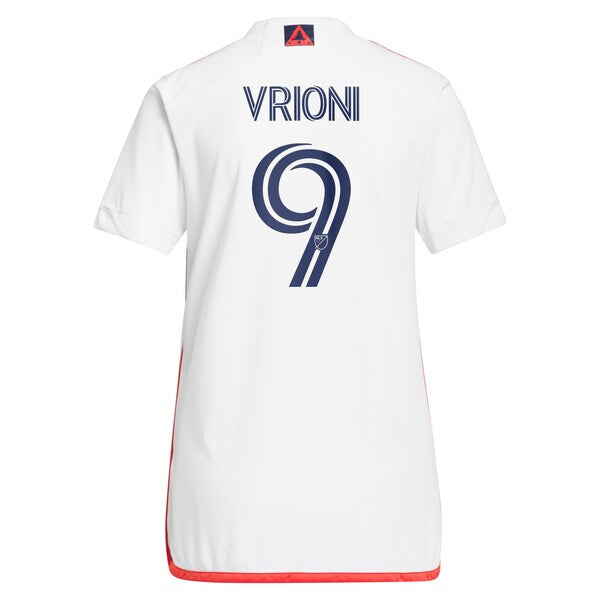 Giacomo Vrioni New England Revolution adidas Women's 2024 Defiance Replica Jersey - White - Image 3