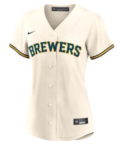 Alternative view of Joey Ortiz Milwaukee Brewers Nike Women's Home Replica Jersey - Cream