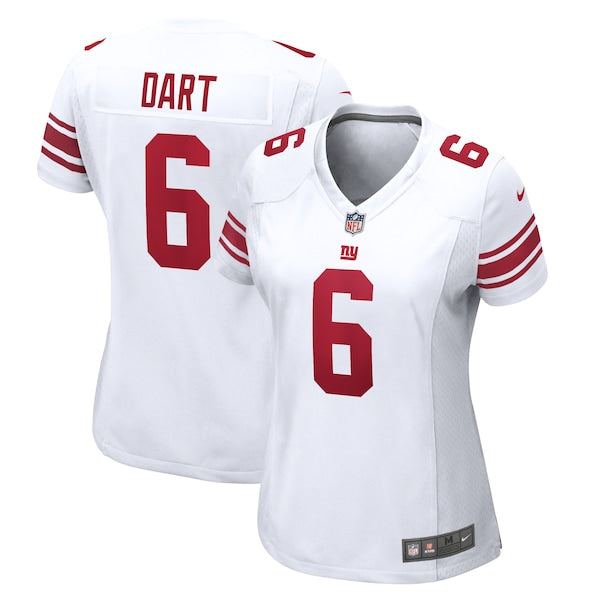 Jaxson Dart New York Giants Nike Women's Game Jersey - White/Royal - Image 2