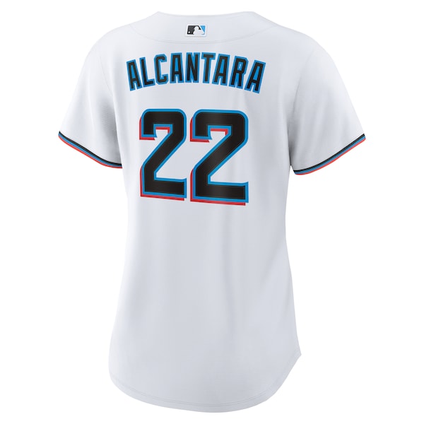 Sandy Alcantara Miami Marlins Nike Women's Home Replica Player Jersey - White - Image 3