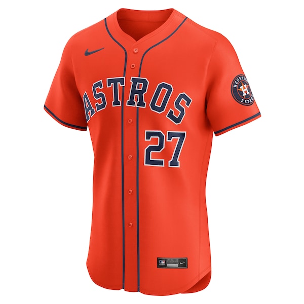 Jose Altuve Houston Astros Nike Alternate Elite Player Jersey - Orange/Navy - Image 3