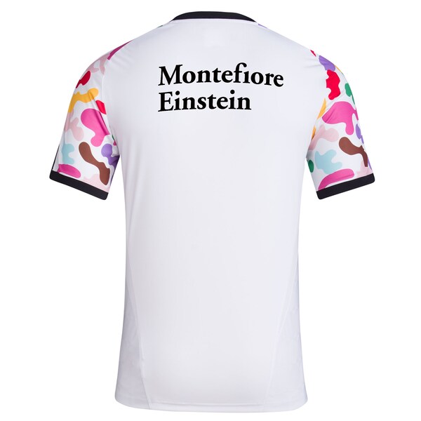 New York City FC adidas 2024 Pride Pre-Match Top - White - Image 3