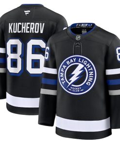 Alternative view of Nikita Kucherov Tampa Bay Lightning  Alternate Premium Jersey - Black/Blue