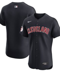 Cleveland Guardians Nike Alternate Vapor Premier Elite Patch Jersey - Navy