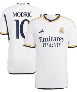 Luka Modric Los Merengues adidas 2023/24 Home Authentic Jersey - White/Navy